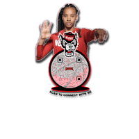 an image of a woman holding up a qr code