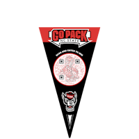 a black and red logo with the words goack on it